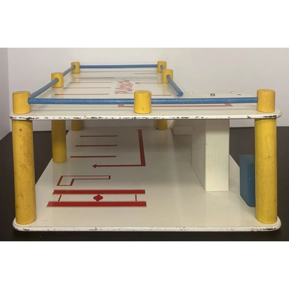 VTG Playskool No. 160 Wooden Parking Garage Gas Station Ramp Playset No Cars 60s